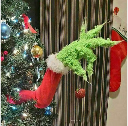 Poupée Elfe de Noël à Fourrure Verte