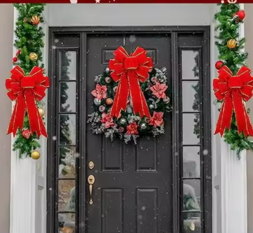 Grand Ruban de Noël avec LED x2