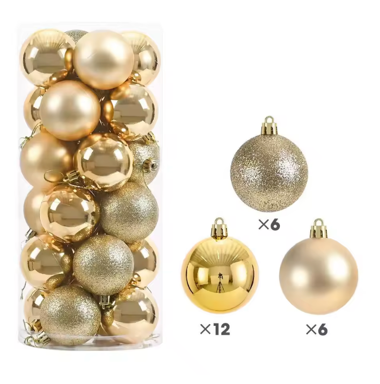 Lot de 24 Boules de Noël