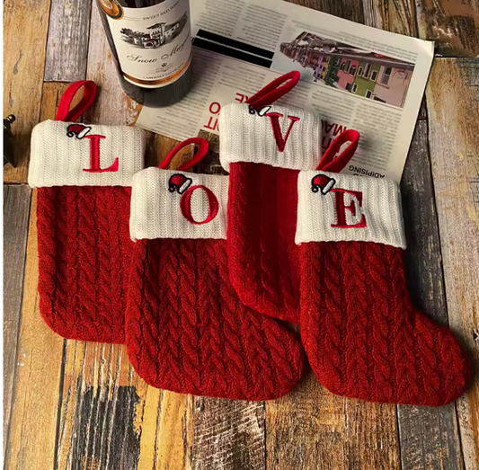 Chaussettes de Noël Tricotées