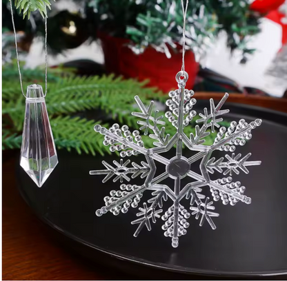 24 Pièces d' Ornements de Noël en Cristal