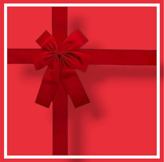 Grand Nœud Rouge de Noël pour Porte