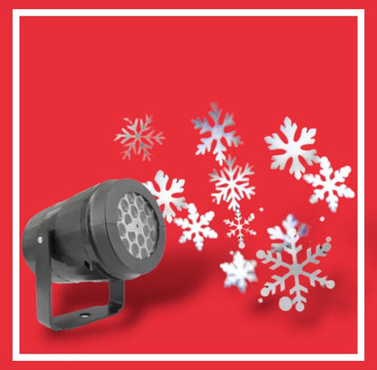 Projecteur LED Flocons de Neige Rotatif - Lampe de Noël Extérieure & Intérieure