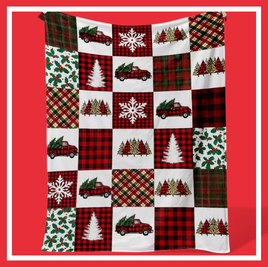Couverture de Noël en Tartan