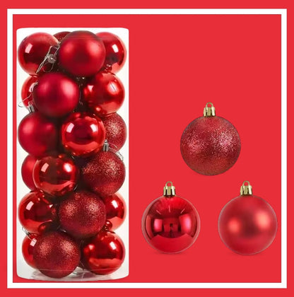 Lot de 24 Boules de Noël